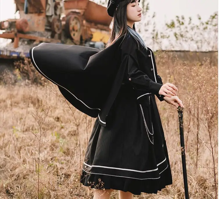 2024 Fashion New Military Lolita Dress Black Girls Spring | eBay