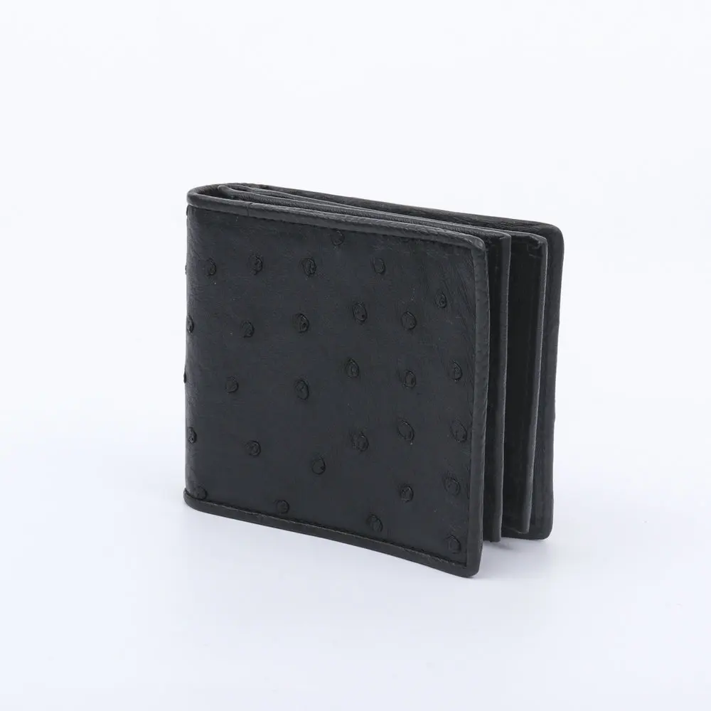 2024 New Fashion Ostrich Leather Men's Wallet Genuine Leather Short Wallet Business And Leisure Small Card Holder Wallet 45 3
