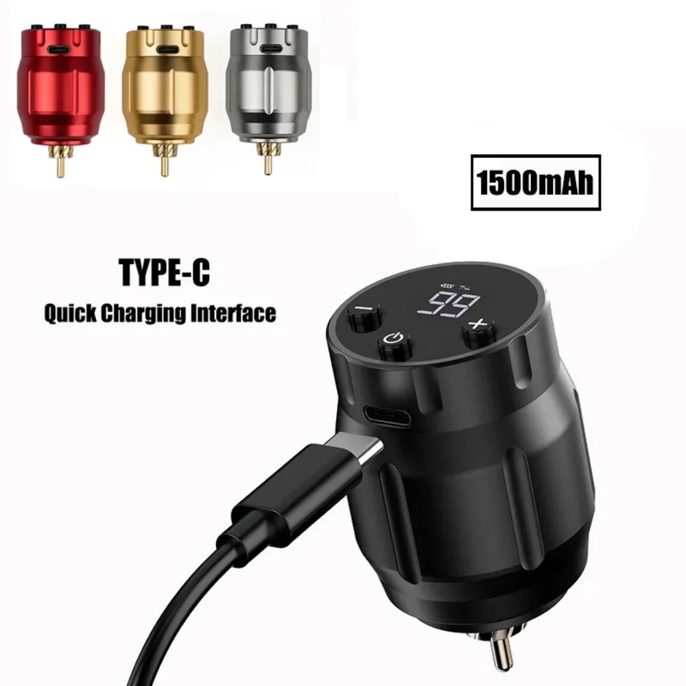 Mini Wireless Tattoo Power Supply LED Display 1500mAh Portable Rechargeable Batterry RCA Interface For Tattoo Machine Pen tattoo power supply tattoo battery pack