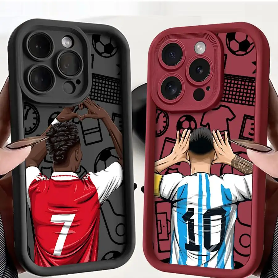 Cartoon Football Number Soft TPU Phone Case