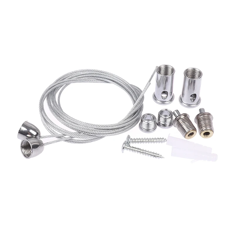 2 Wires/set 1m Steel Cable For Lifting Various Panel Lights Office Lighting Fittings steel cable for lighting