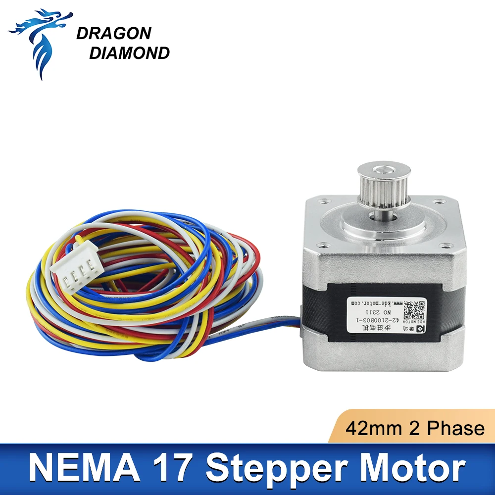 Nema 17 2 Phase K40 Stepper Motor 0.6A 42mm 4-lead for 3D Printer CNC Engraving Milling Machine