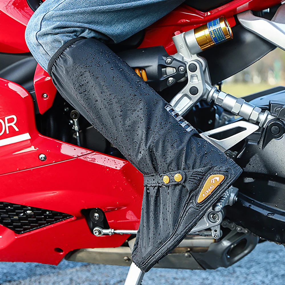 Unisex Waterproof Wear-resistant High-tube Motorcycle Rain Boot Covers Outdoor Travel Rain Shoe Covers Motocross Riding Sport