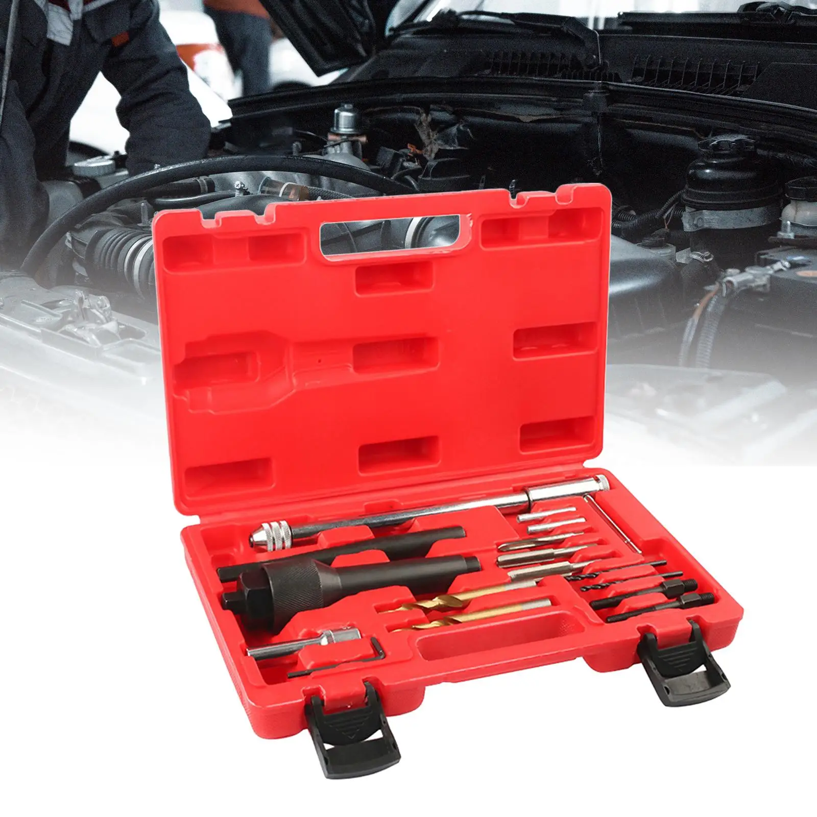 

16Pcs Generic Glow Plug Removal Remover Tool Kit Rust Proof with Storage Box