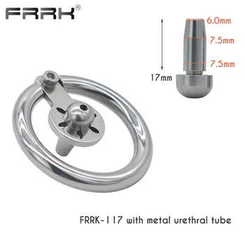 FRRK 2022 New Thin Slice 24mm Chastity Cage Small Tight Penis Ring Cock Lock Lightweight Strapon BDSM Sex Toys for Men 5