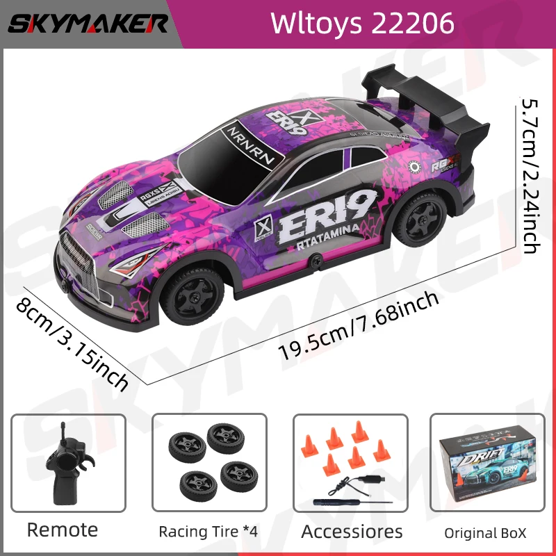 ドリフトラジコン AWD wltoys プジョー206 WLtoys 22206 Rc Car
