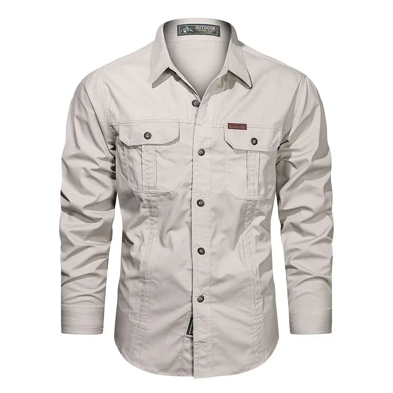 Safari-shirts voor heren, 100% rijk, zacht, biologisch katoen