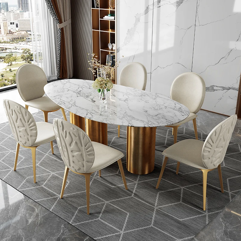 FashionGoldLegsDiningChairsLuxuryOfficeBackSupportDining