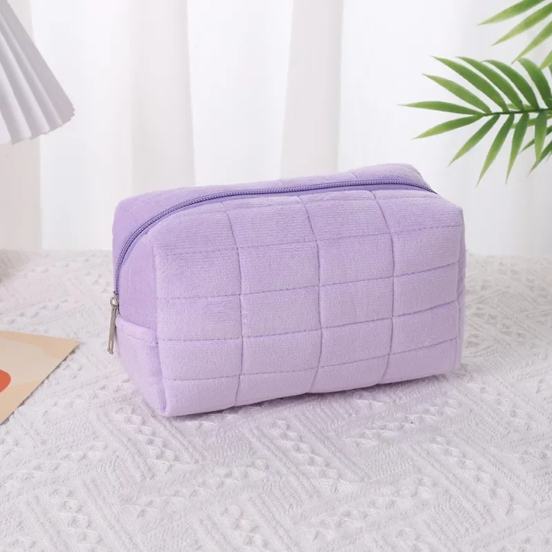 Cosmetic Bag Plush Makeup Pouch Large Capacity Travel Toiletry Bag Organizer Storage Female Travel Wash Pouch