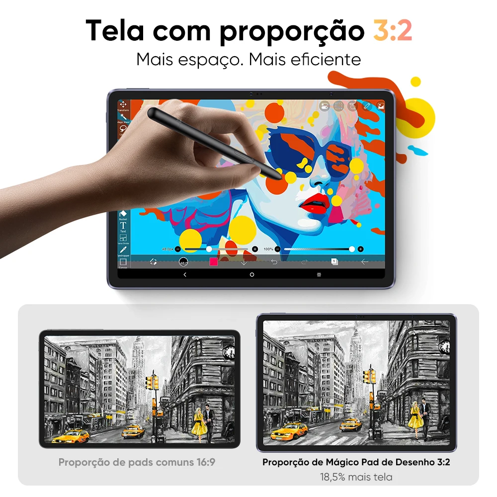 Xppen magia desenho almofada android tablet com 16k níveis x3 pro