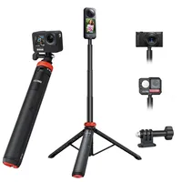Aluminum Extend Selfie Stick Tripod Mini Portable Vlog Tripod for Go Pro 13 12 11 10 9 8  DJI Osmo Action 3 4 5 Insta 360 X5 X4