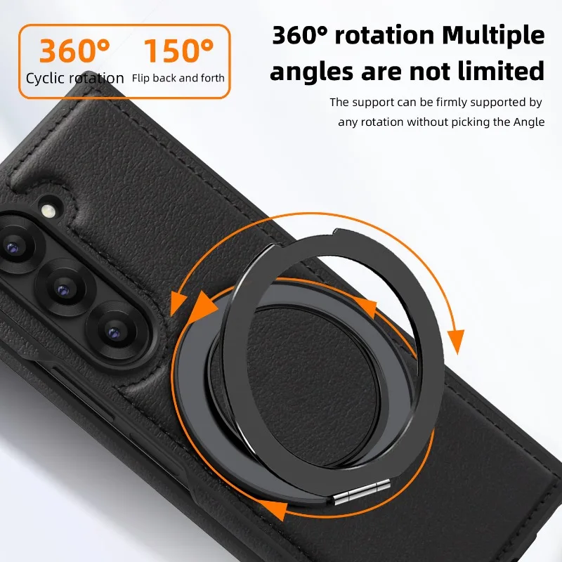 Advanced 360° Magnetic Ring Kickstand Case with Magsafe Holder - Durable Protective Hard Cover