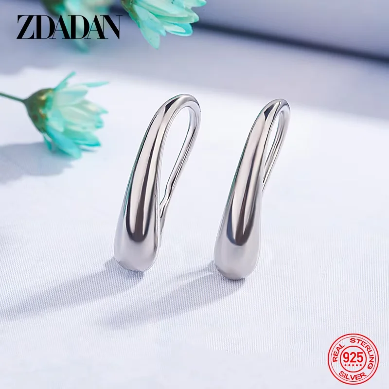 ZDADAN Wassertropfen-Ohrring aus 925er Silber für Damen, Hochzeitsschmuck – Detail 4