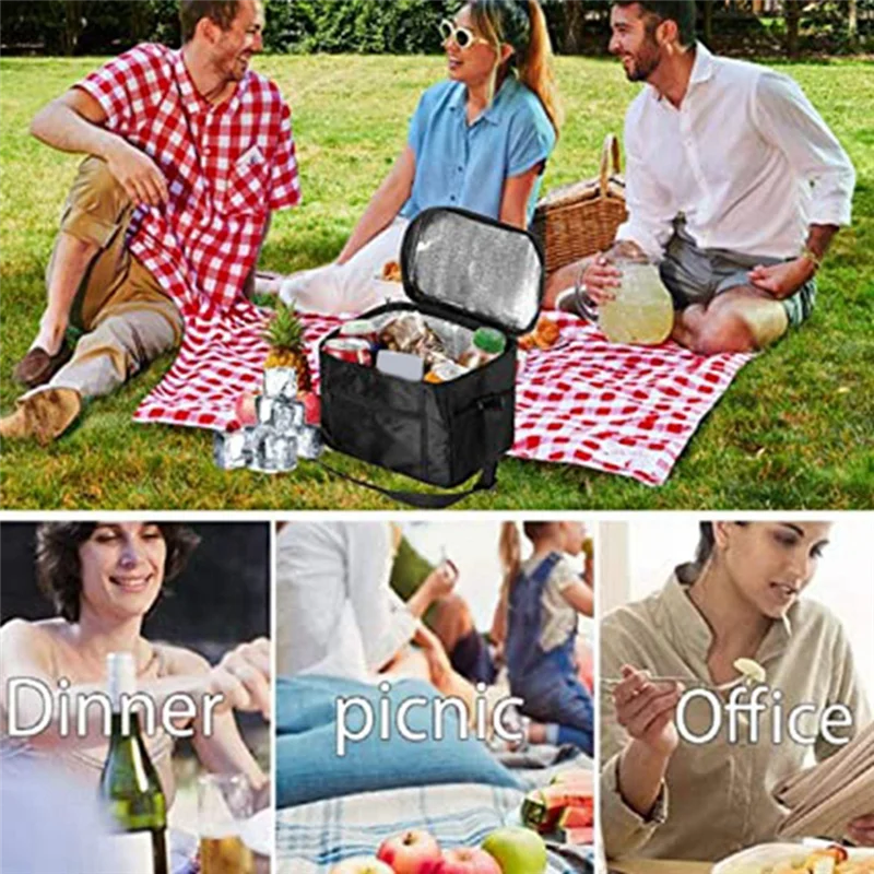 Aluminum Foil Oxford Cloth Ice Bag Cold Insulation Bag Picnic Insulation Takeaway Delivery 10L