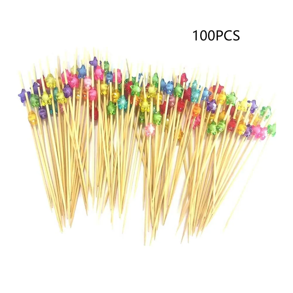 

Cocktail Sticks,100 Cocktail Sticks Bamboo Skewers Fruit Picks for Cocktails Appetizers Fruits Desserts Party Supplies Fruit Ske