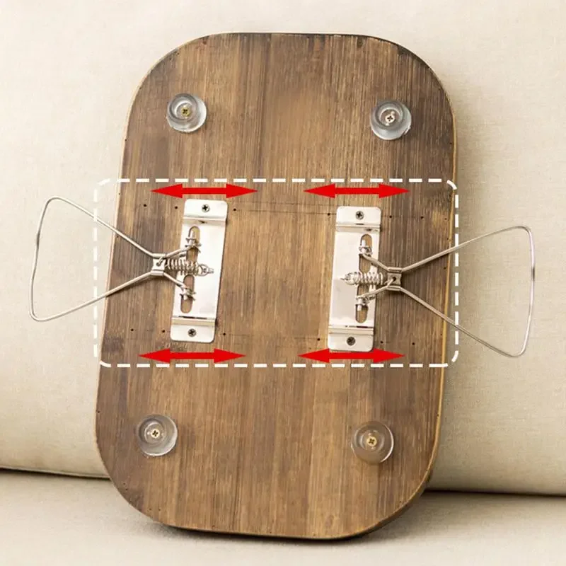 Sofa Side Table Natural Bamboo Sofa Armrest Clip Tray Arm Clip Table Handrail Pallet Fast Food Drink