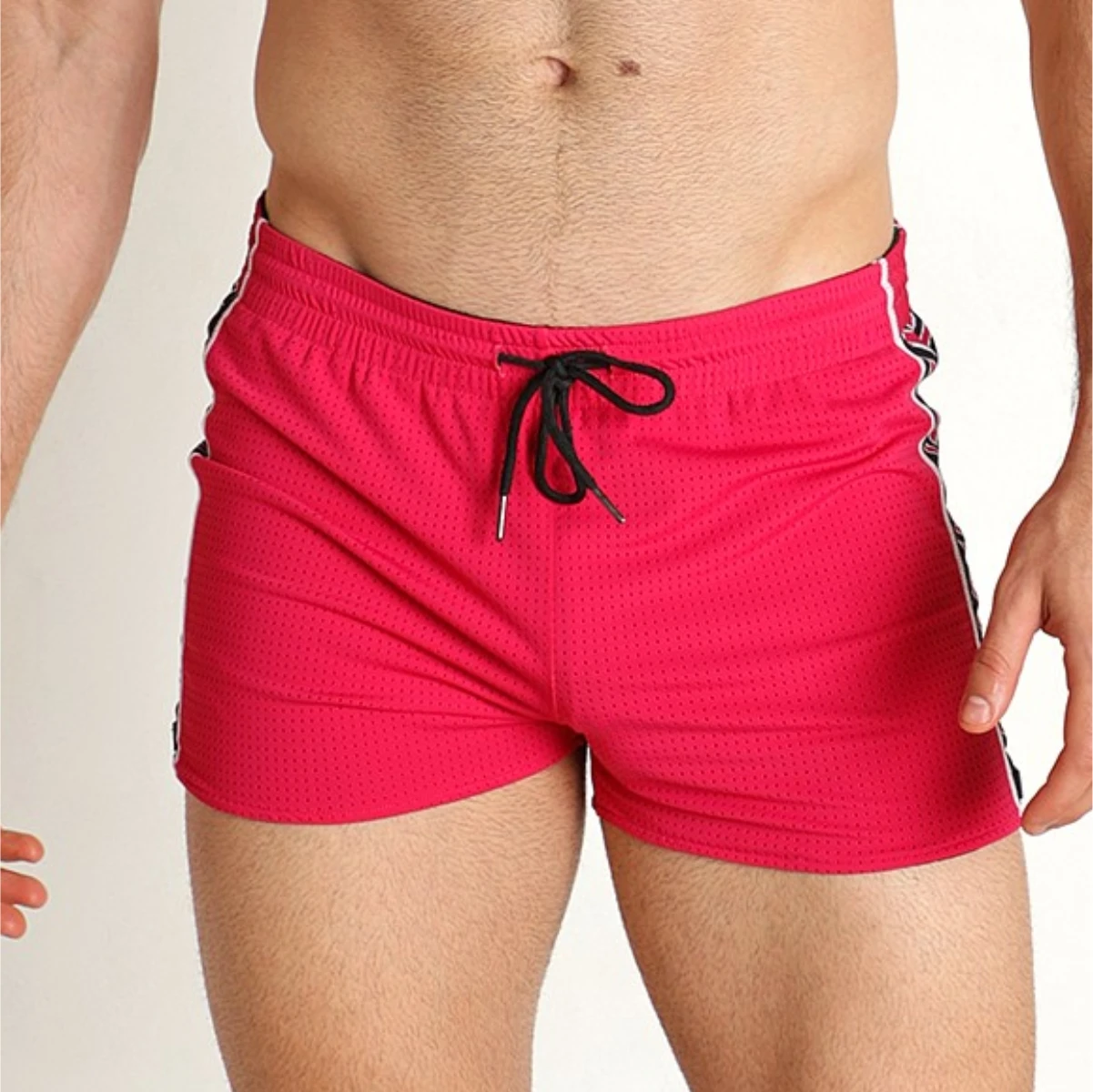 Men's Mesh Spitfire Short RT Running Muscle Gym Pants Bodybuilding Beach Wear ManSexy Play Sleepwear Bottoms 4