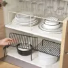 Retractable Kitchen Shelf Multifunctional Expandable Stackable Sliding Rack Space Saving Home Cabinets Tableware Organizer Rack 6
