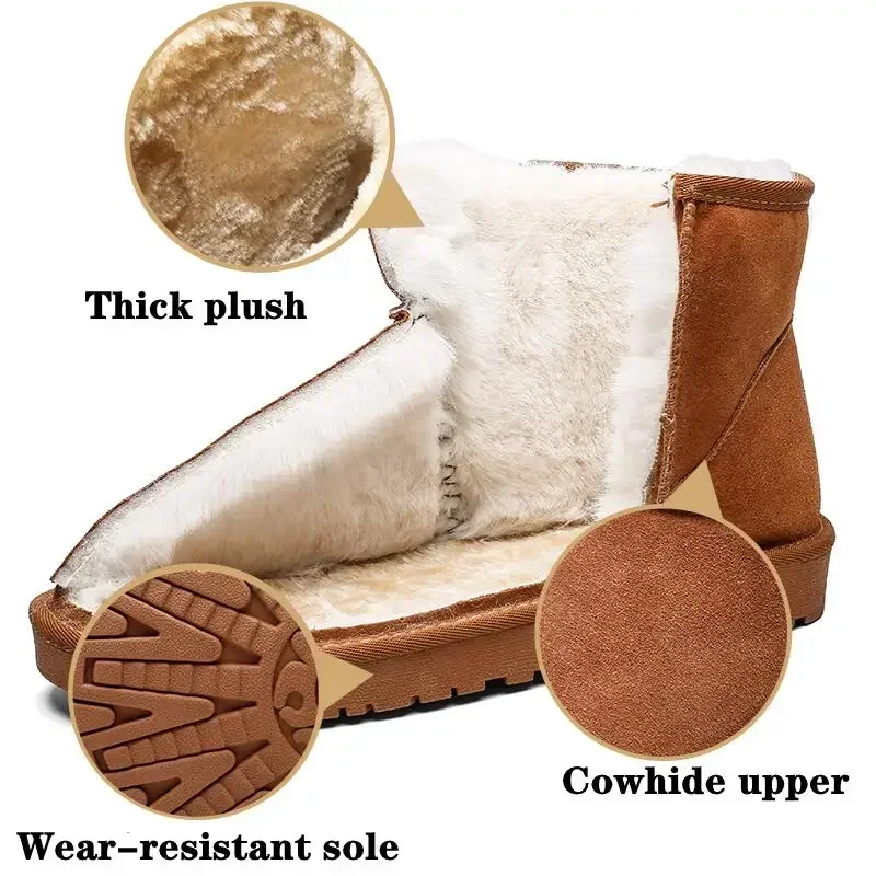 Winter Men Snow Boots Women High-top Sports Shoes Fashion Casual Shoes Fur Cotton Warm Comfortable Lightweight Couples 35-47,winter snow boots,men boots