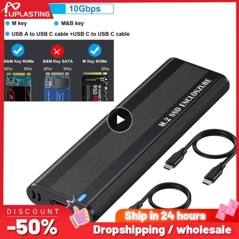 Custodia Ssd M2 Da 10Gbps Nvme Sata Dual Protocol M.2 A Usb Type C 3.1 Adattatore Ssd Per Nvme Pcie Ngff Sata Ssd Disk Box M.2 Ssd Case