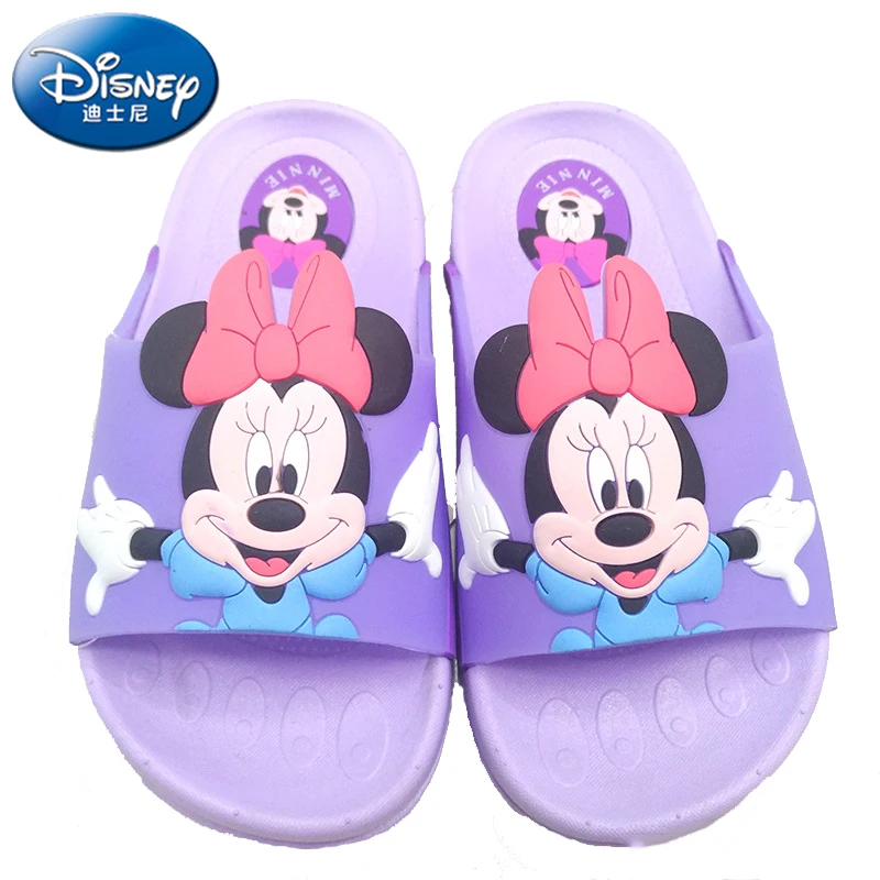 Disney Kids Casual Sandals And Slippers For Girls Lovely Mickey Mouse Print Home Slipper Children