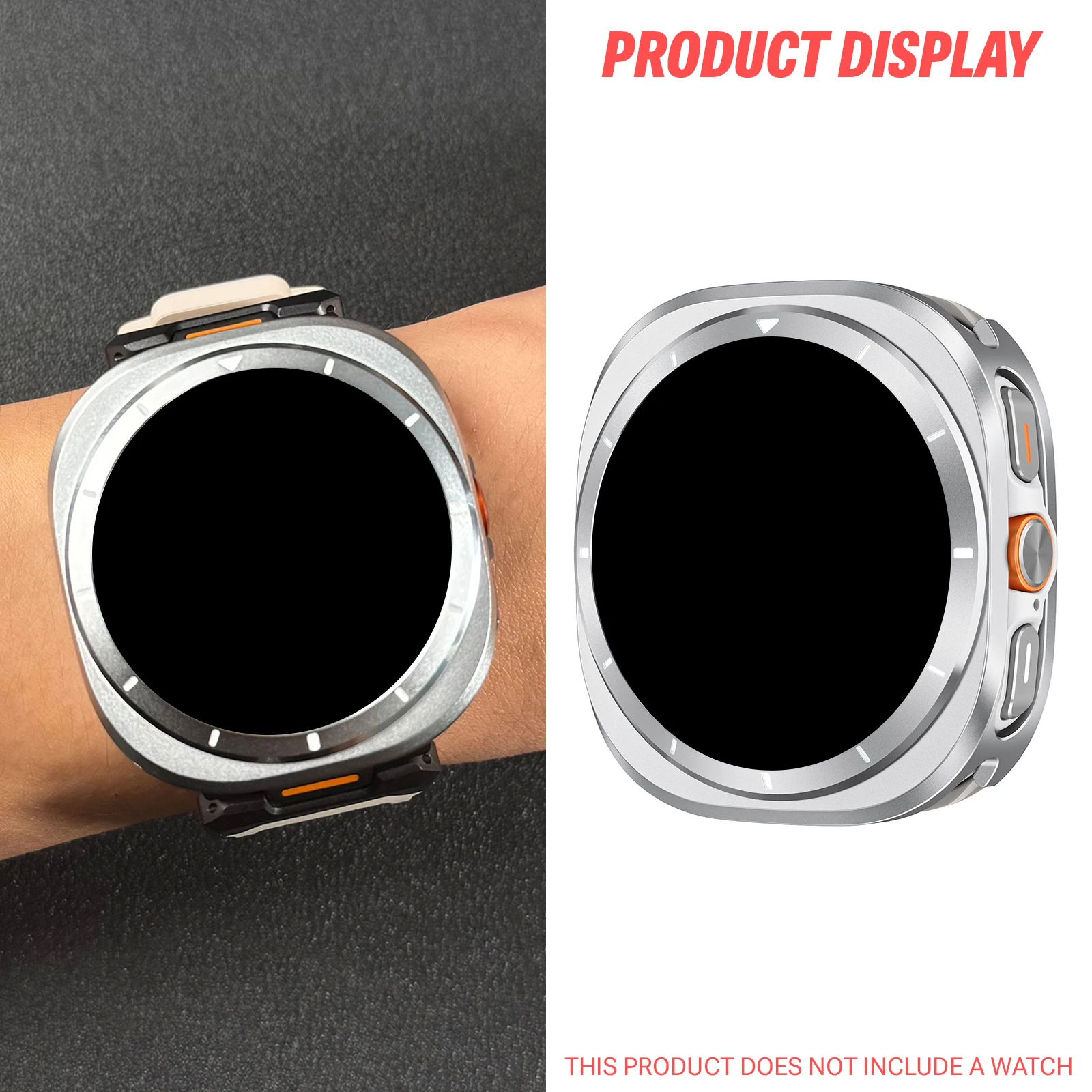 Premium Metal Protective Case for Samsung Galaxy Watch Ultra - Anti-Drop Design, No Screen Film Included