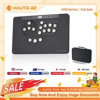 Haute42 Arcade Leverless Controller HautePad X Stickless Fightstick For PC/PS4/PS5 Hitbox Controller Ambient RGB PL/ MX Module 1