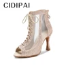 CIDIPAI Red Sole Latin Dance Shoes Woman Ballroom Dance Boots Rhinestones High Heels For Salsa Training Shoes Women Party Shoes 3