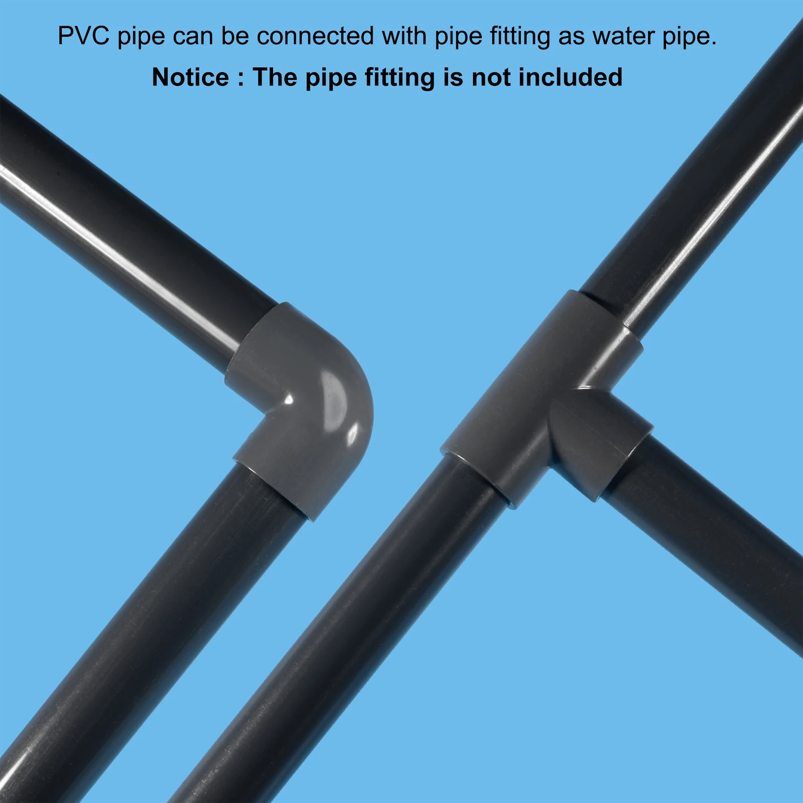 PVC Plastic Tube OD 20~90mm Aquarium Fish Tank Water Supply Rigid Round Tube Garden Irrigation Watering Fittings DIY