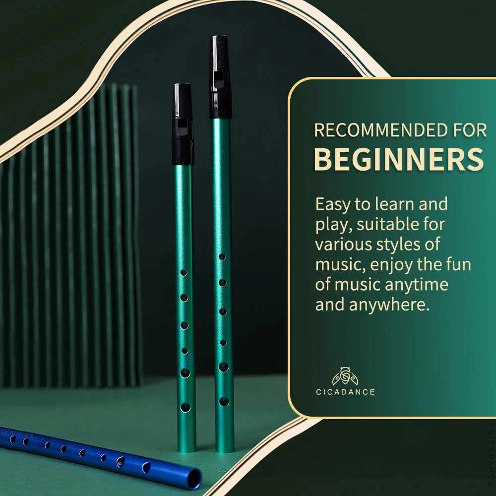 Irish Whistle Flute C/D Key 6 Holes Ireland Flutes Alloy Musical Instruments With Accessories For Beginner Kids Christmas Gifts