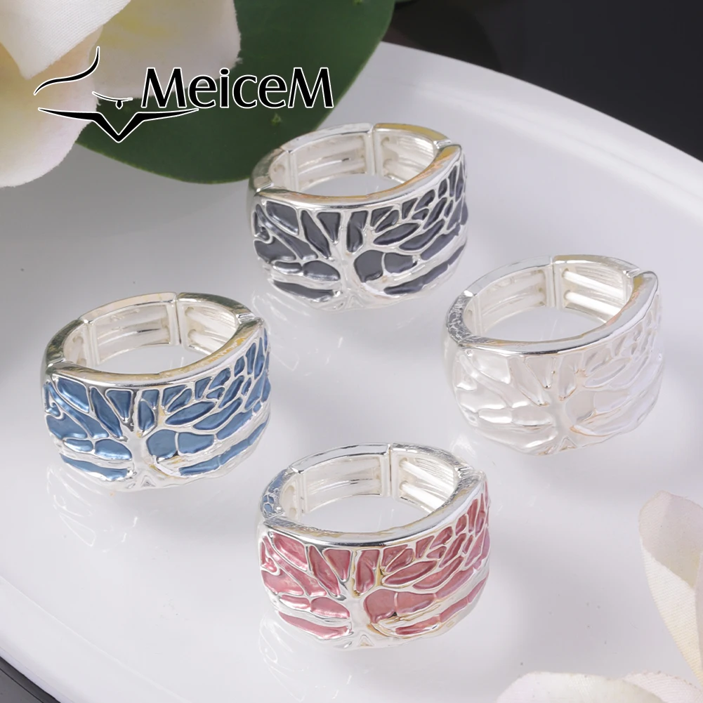 MeiceM Plant Ring Fashion Jewelry Vintage Novelties 2022 Trend