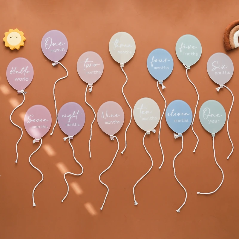 Globo acrílico para recién nacido, accesorios de fotografía, 13 colores, regalo de cumpleaños