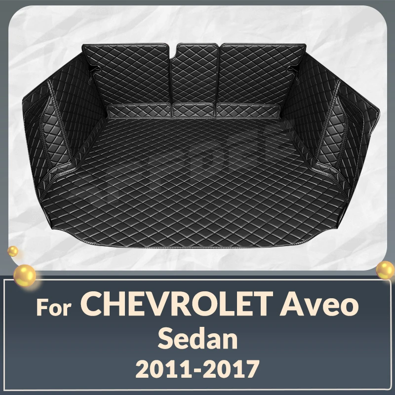 

Auto Full Coverage Trunk Mat For Chevrolet AVEO Sedan 2011-2017 16 15 14 13 12 Car Boot Cover Pad Interior Protector Accessories
