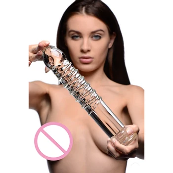 BEEGER Behemoth Ribbed XL Dildo,Glass Dildo Big Huge Large Glassware Penis Crystal Anal Plug Women Sex Toys for Women 1