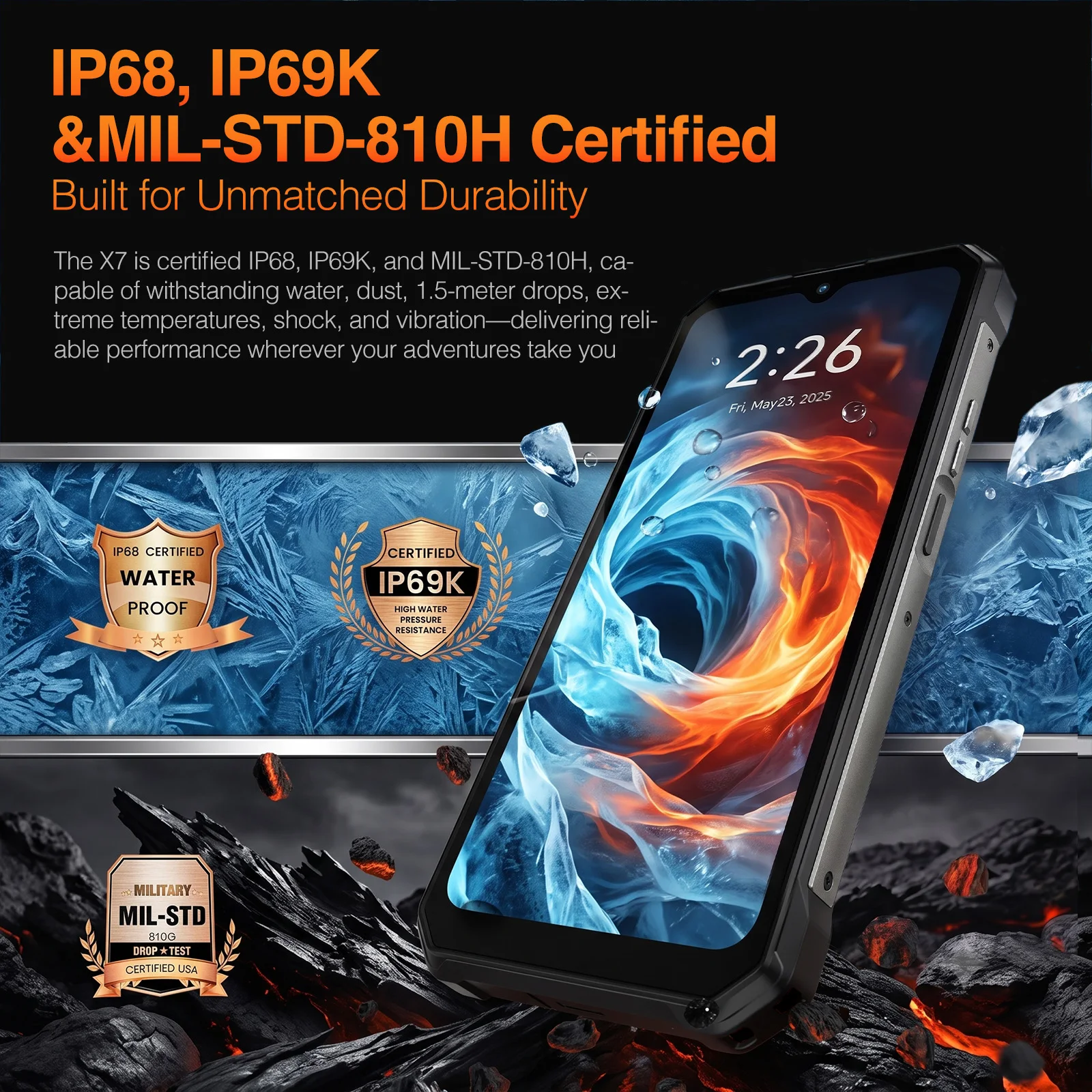 【NUEVO】Teléfono resistente AGM X7 PRO 6GB+256GB 10000mAh Android 16 6.72 4