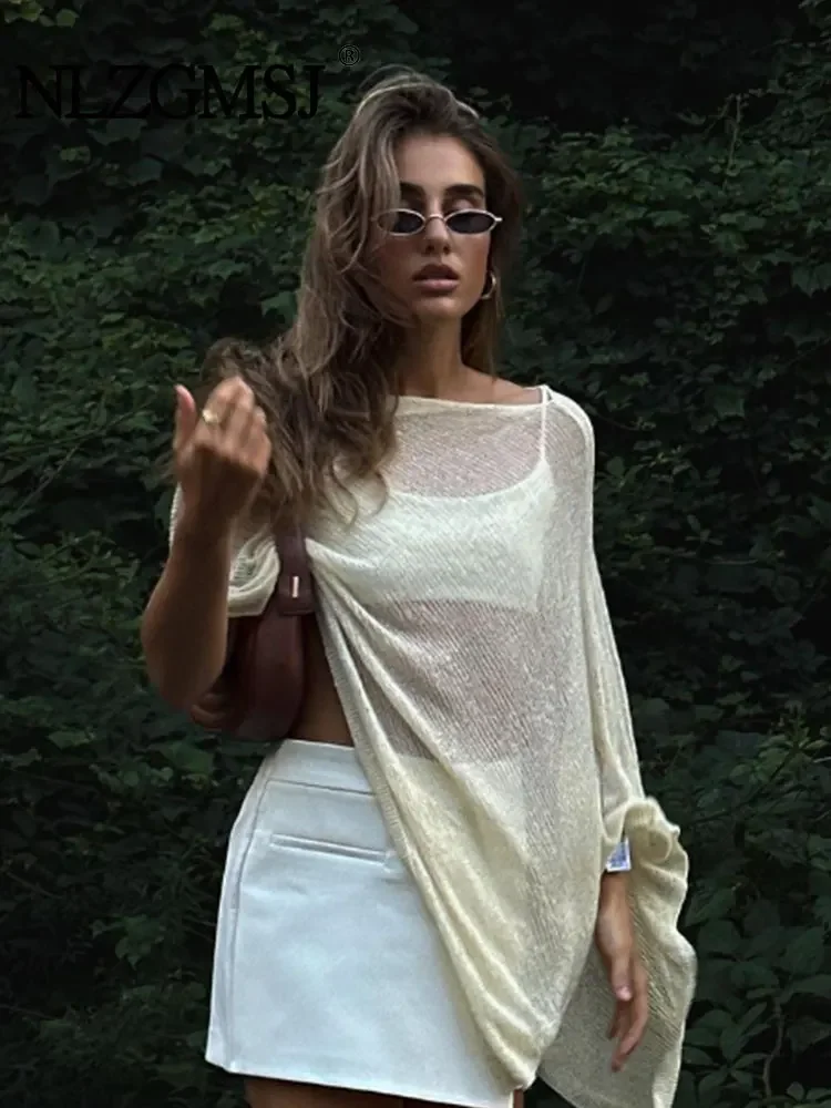 

Women Irregular Knitted Cape Cloak Tops Casual Fashion O-Neck Batwing Sleeve Poncho Jacket Coat Spring Autumn Long Mantle Female