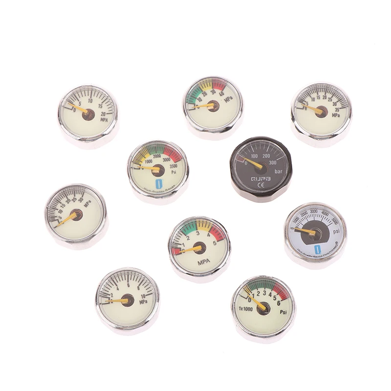 공기 미니 마이크로 압력 게이지 압력계 | 스레드 M10 M8 | 5MPA 10MPA 20MPA 30MPA 35MPA 40MPA 300BAR 3500PSI 5000PSI 6000PSI, 신제품