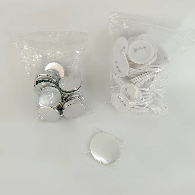 Badge Parts Button Making Supplies Badge Pin 5/10/20pcs 25-75MM Metal Badge Pin Button Maker Parts DIY Blank Badge Button Parts for Art Crafts Making Iron-Base Badges Set