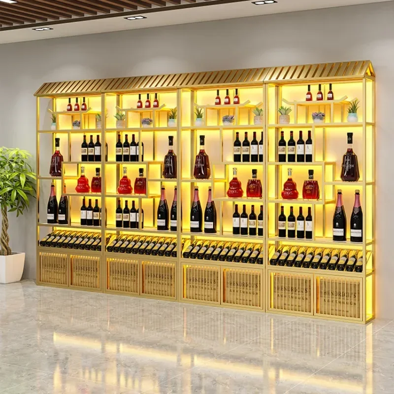 Farmhouse Bar Cabinet Drinks Refrigerator Beverage Display Furniture Liquor Bottles Shelf Restaurant Gabinete Equipment Club