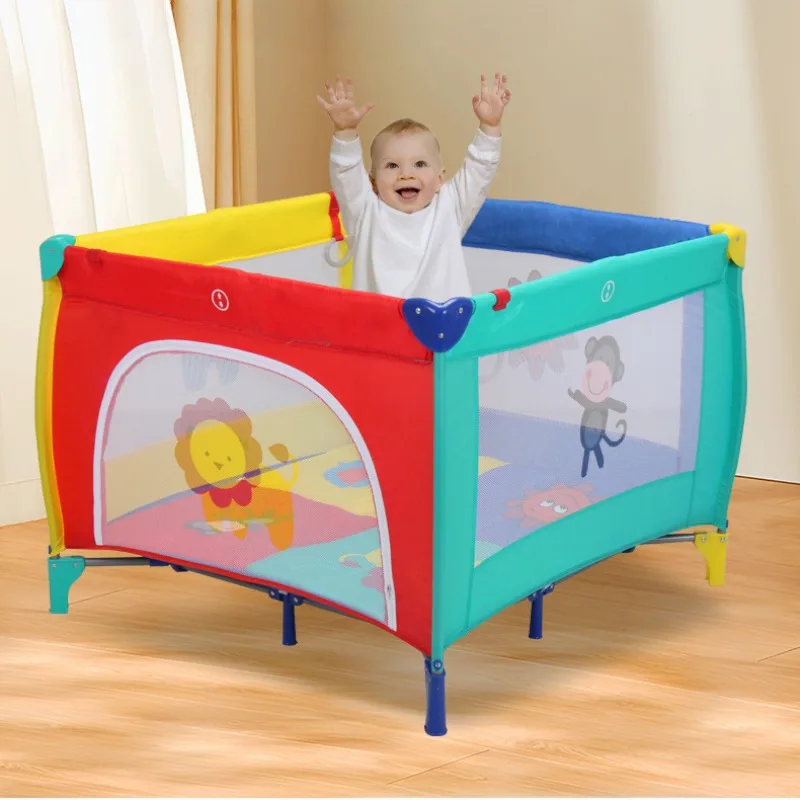 Foldable Baby Playpen Indoor Outdoor Baby Activity Fence Thicken Steel Pipes Kid Folding Playground Games Park Activities