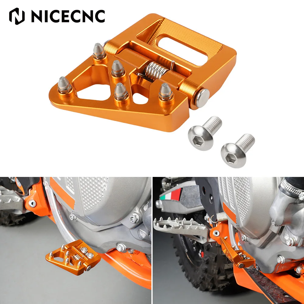 

Motorcycle CNC Aluminum Rear Brake Pedal Step Tips For KTM 125 250 300 350 400 500 EXC XC XCF XCW SX SXF EXCF TPi 6D 2017-2023