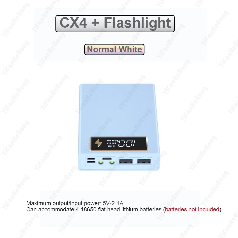 CX4 Taşınabilir 4x18650 Pil Şarj saklama kutusu 5V Çift USB 15W PD Hızlı Tip C Güç Bankası Kılıfı Android Mikro USB Akıllı Telefon