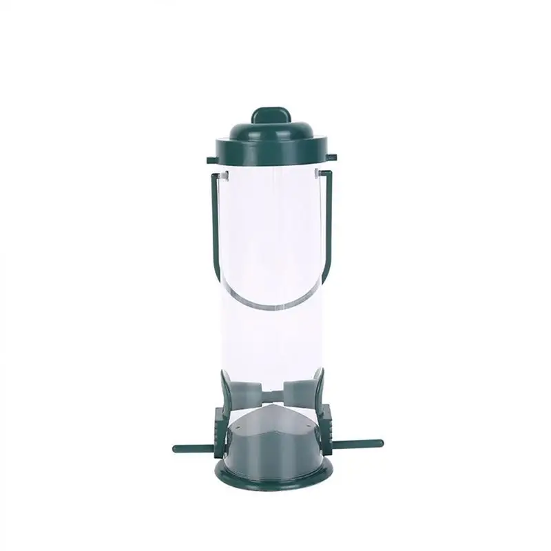 Dangling Bird Feeder Squirrel Proof Bird Food Container PP Bird Food Dispenser Container Tubular Bird Feeders for Pet Supplies