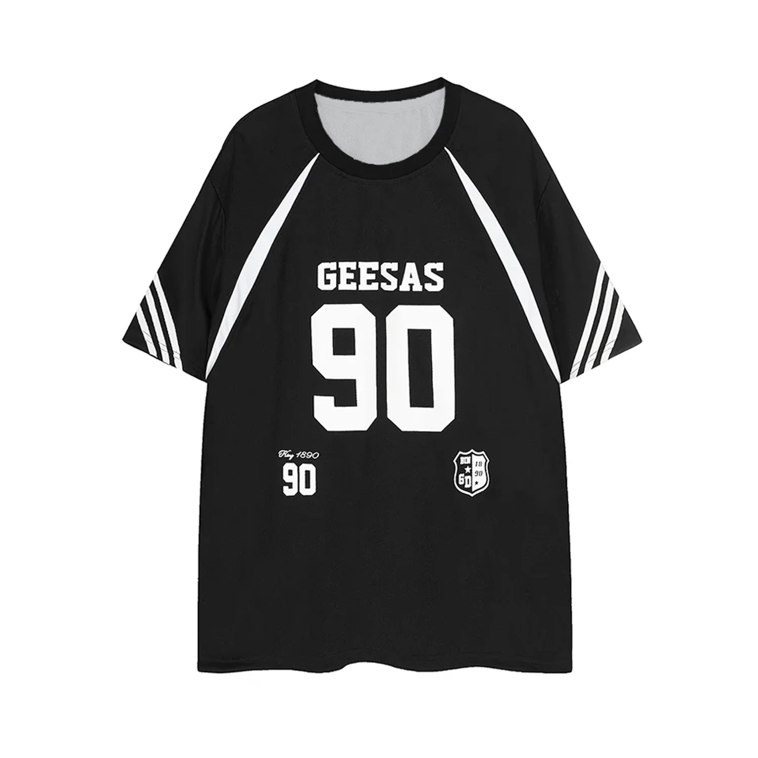 Geesas 레트로 레터 프린트 저지 최신 야외 저지 여름 클래식 티 성인 느슨한 운동 오토바이 저지