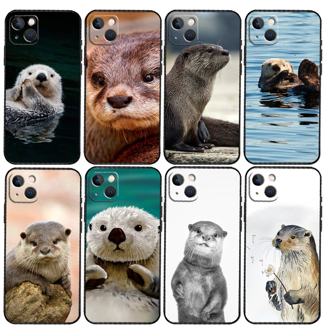 Animal otter Phone Case For iPhone 14 11 12 13 Pro Max Mini XS XR X