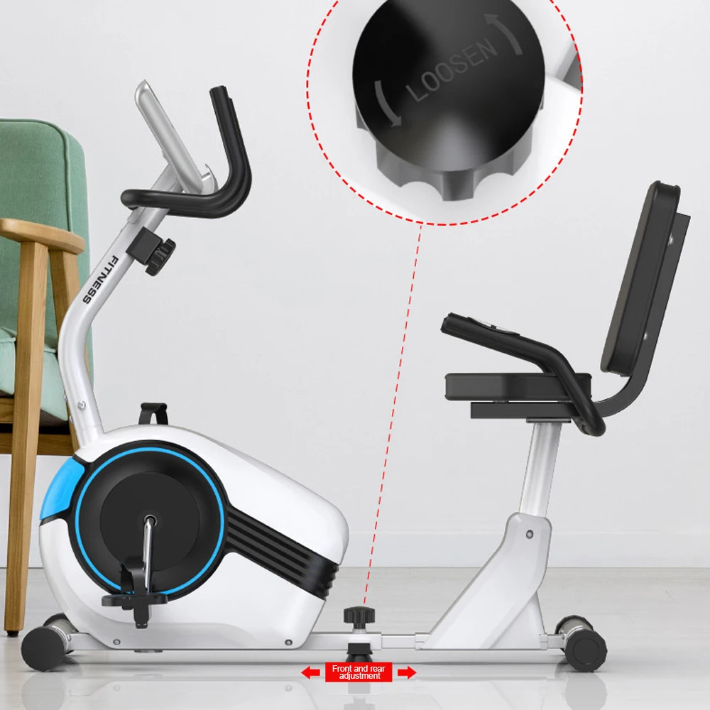 Unisex Indoor Home Fitness Equipment Multi-Function Horizontal Adjustable Magnetron Spinning Bicycle Steel Material All Genders