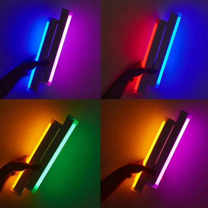 Vibrant RGB Tube Light - Colorful 32cm USB Night Light Stick for Room Decor & Photography