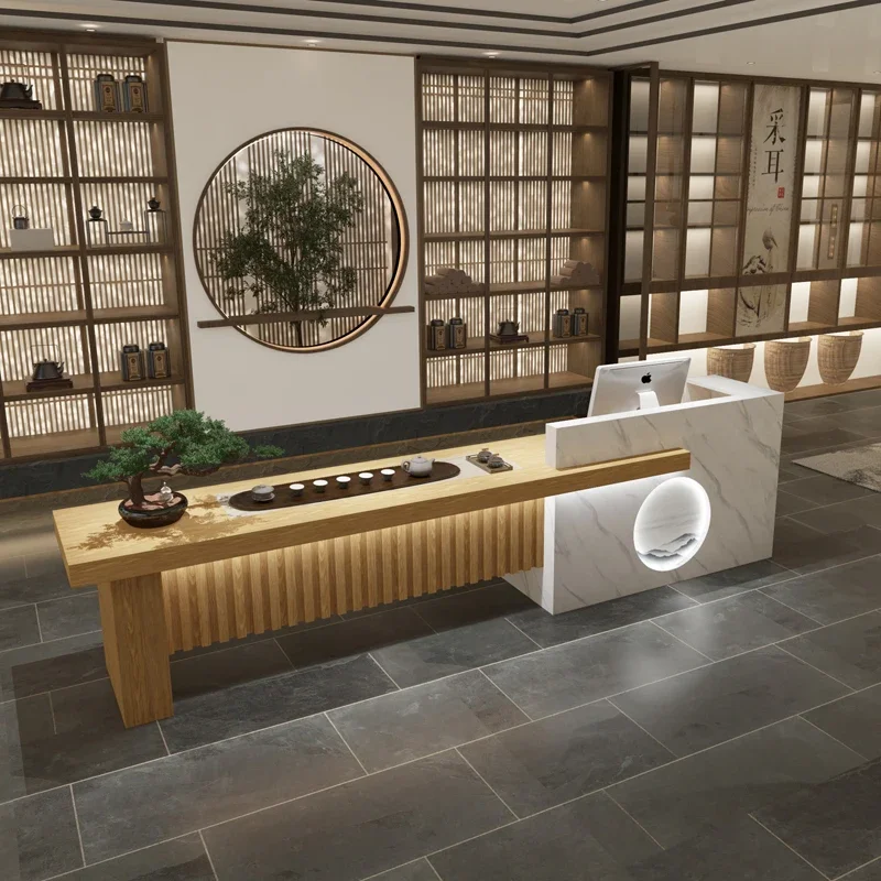 Reception Counter Cosmetics Store Store Beauty Salon Furniture Cashier Desk Electronic Book Executive Customer Center Front Home