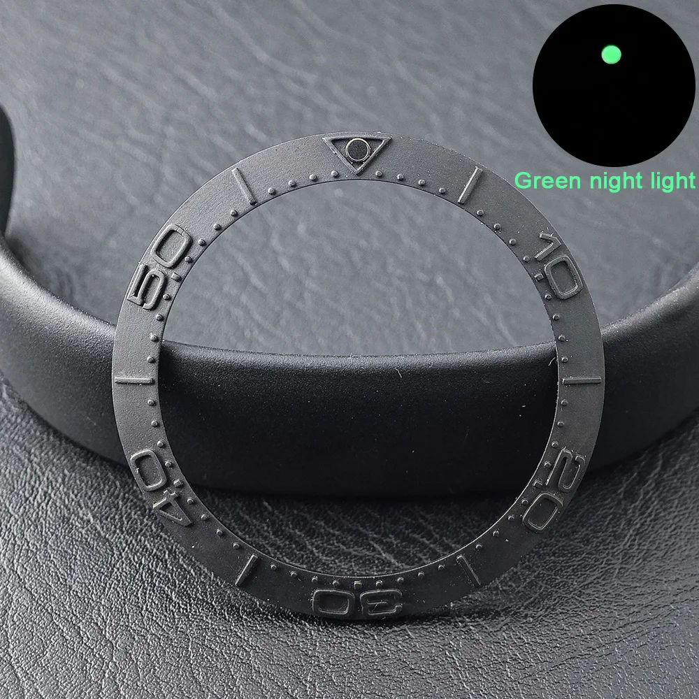 Men's Watch Replacement Bezel Insert with Tilted Ceramic and Carbon Fiber Texture