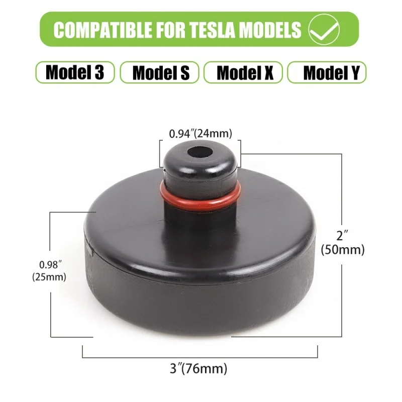 Electric Car Jack Rubber Floor Lifting Jack Pad Axle Stand Adapter Wear-resistant Support Chassis Car Tire Repair Tesla Model 3 S X Y